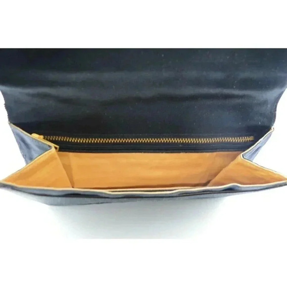 Black Heavily Bead Beaded Mid Century Satin Lined - Picture 6 of 7